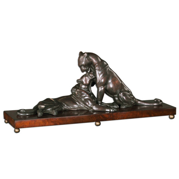 Two Tigers – Statue Antique