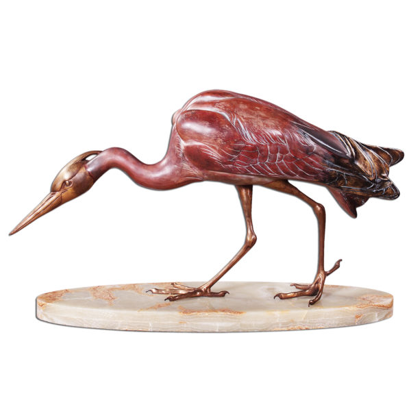 Heron Painted – Statue