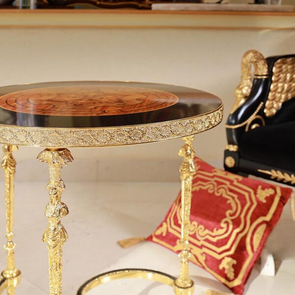 Minotti, Gold Brass Table